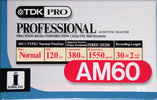 Compact Cassette TDK PRO AM 60 "AM60" Type I Normal 1997 North America