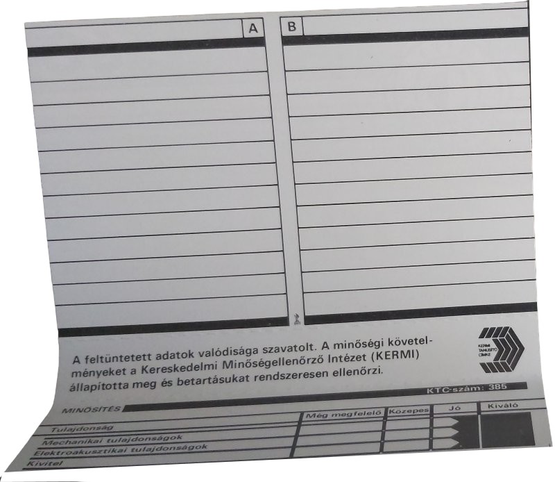 Compact Cassette Top-Hole 90 Type I Normal 1982 Hungary