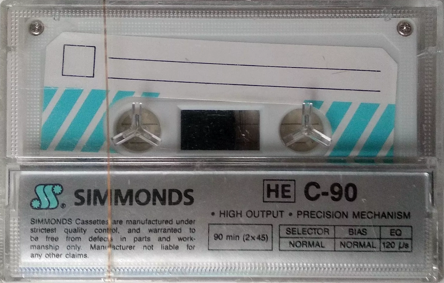 Compact Cassette Simmonds 90 Type I Normal Germany