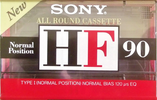Compact Cassette Sony HF 90 Type I Normal 1993 Japan
