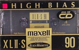 Compact Cassette Maxell XLII-S 90 Type II Chrome 1992 North America