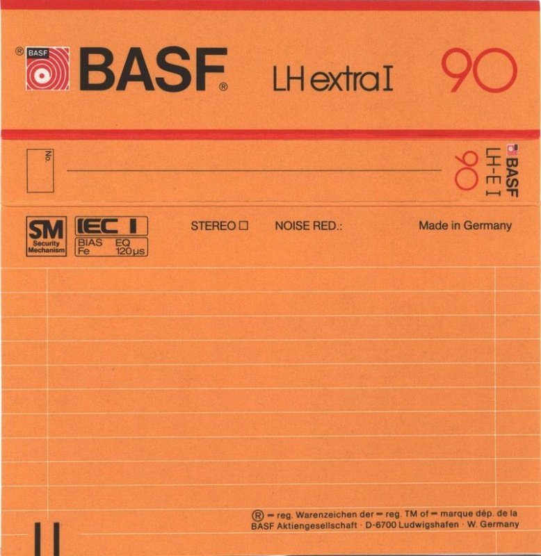 Compact Cassette: BASF  - LH Extra I 90