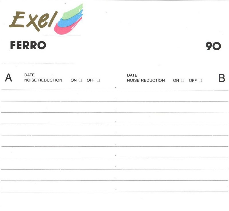 Compact Cassette Exel 90 Type I Normal 1998 Europe