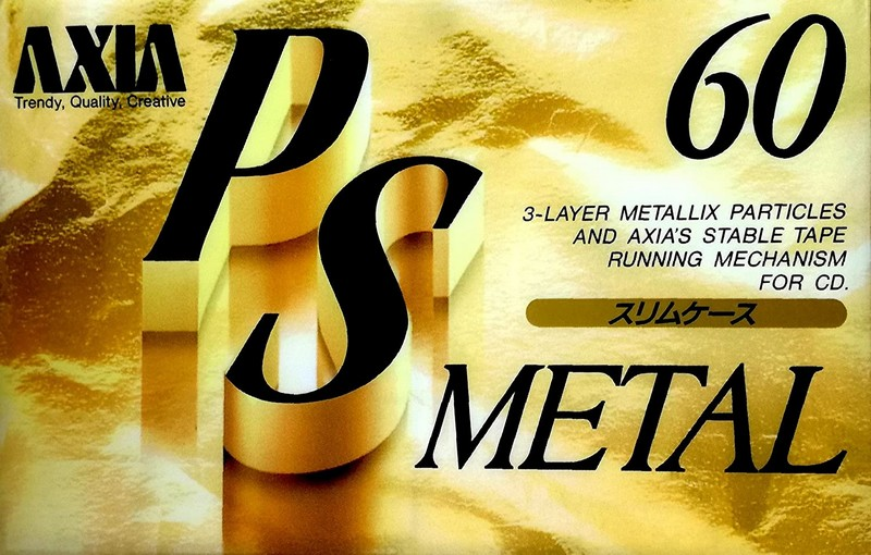 Compact Cassette AXIA PS-Metal 60 "PSMF 60" Type IV Metal 1993 Japan