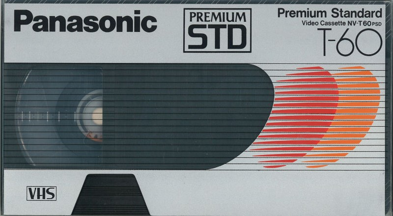 VHS, Video Home System Panasonic Premium STD 60 "NV-T60PSD" Type I Normal 1986 USA