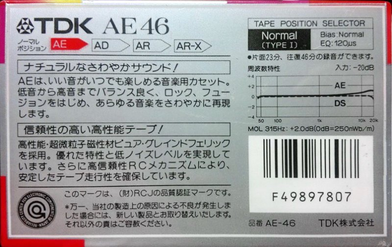 Compact Cassette: TDK  - AE 46