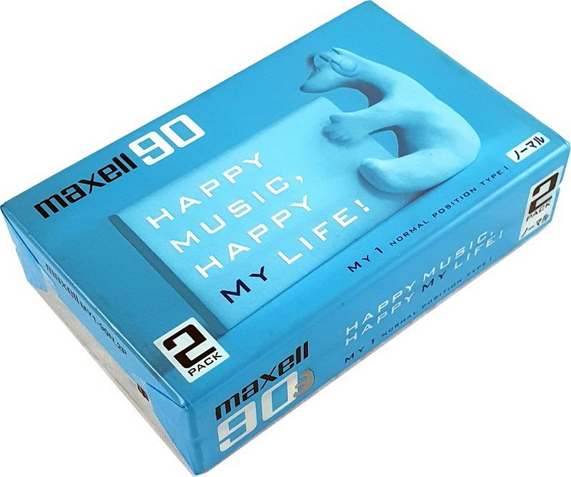 2 pack Maxell My1 90 "MY1-90.N2P" Type I Normal 2000 Japan