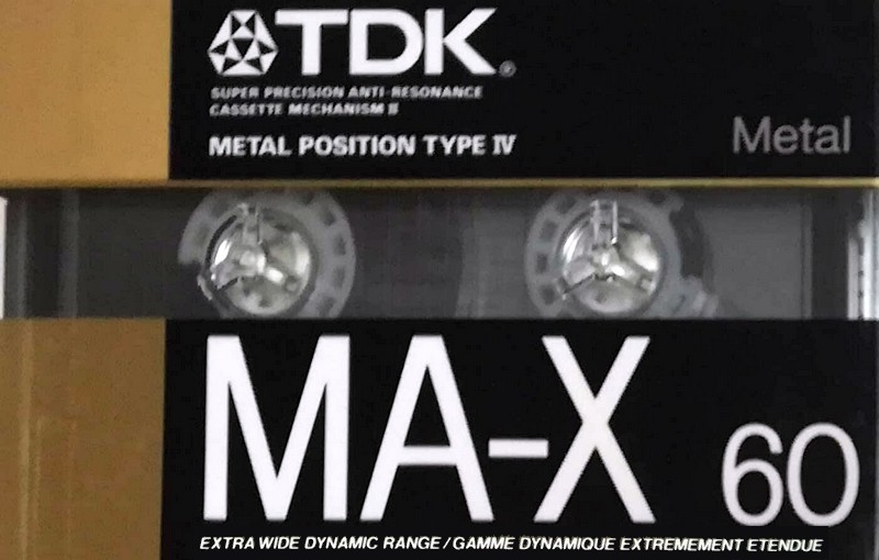Compact Cassette TDK MA-X 60 Type IV Metal 1988 USA