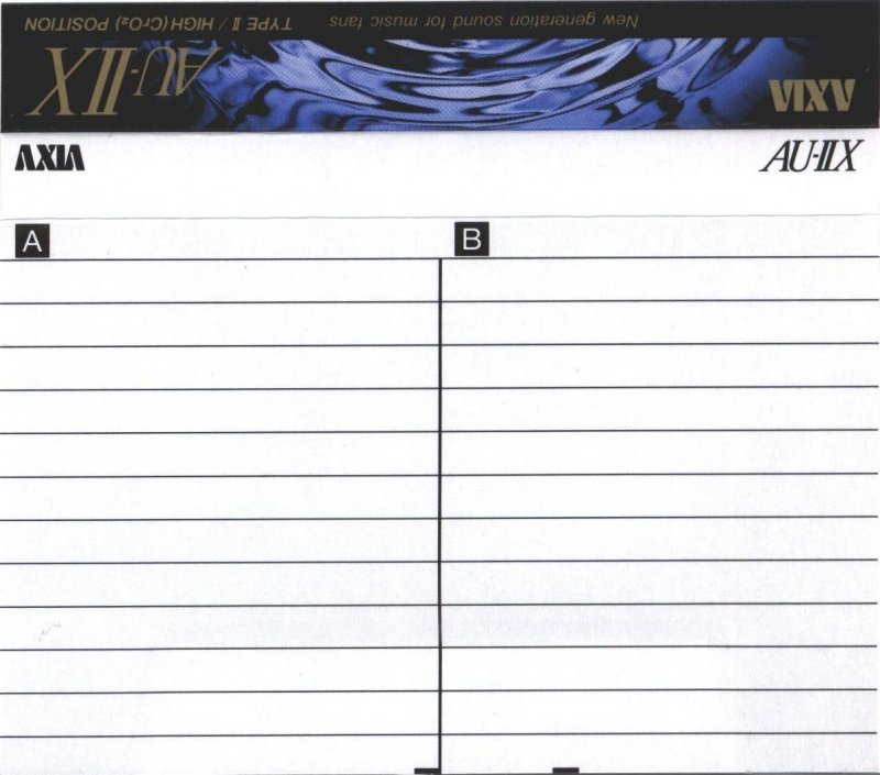 Compact Cassette AXIA AU-IIx 50 "AU2X A 50" Type II Chrome 1992 Japan