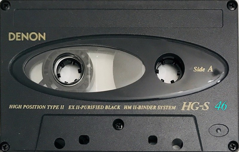 Compact Cassette Denon HG-S 46 "HG-S46R" Type II Chrome 1991 Japan