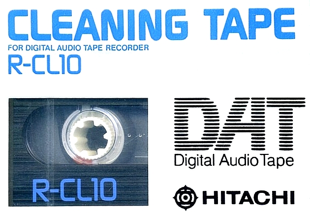Digital Audio Tape Hitachi "R-CL10" Cleaning Cassette 1990 Japan