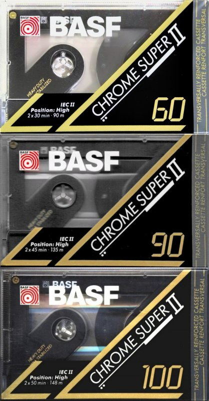 Compact Cassette BASF Chrome Super II 100 Type II Chrome 1991 Germany
