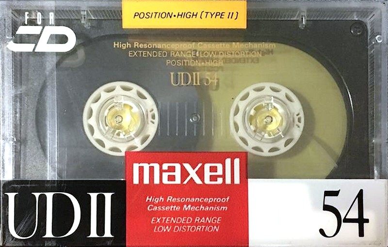 Compact Cassette Maxell UDII / UD2 54 Type II Chrome 1989 Japan