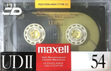 Compact Cassette Maxell UDII / UD2 54 Type II Chrome 1989 Japan