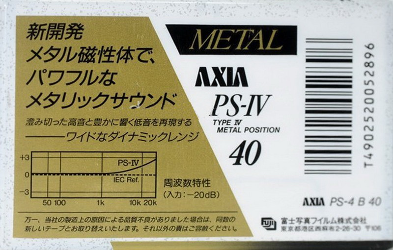 Compact Cassette: FUJI AXIA - PS-IV 40