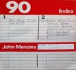 Compact Cassette John Menzies 90 Type I Normal 1977 UK