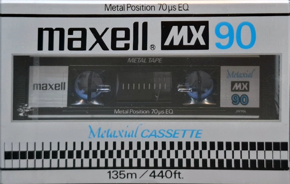 Compact Cassette Maxell MX 90 Type IV Metal 1980 Europe