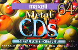 Compact Cassette Maxell Metal CD's 64 "MCDS-64G" Type IV Metal 1994 Japan