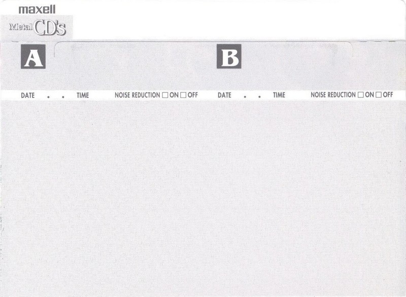 Compact Cassette Maxell Metal CD's 64 "MCDS-64G" Type IV Metal 1994 Japan