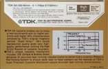Compact Cassette TDK SA 60 Type II Chrome 1979 USA