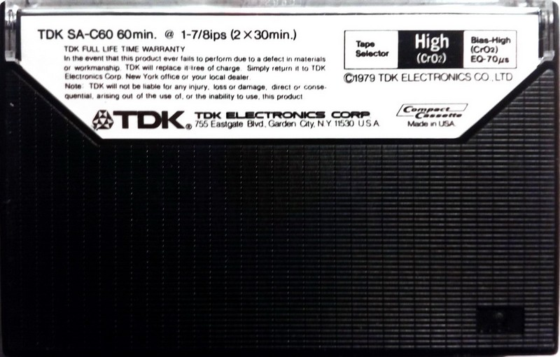 Compact Cassette: TDK  - SA 60