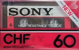 Compact Cassette Sony CHF 60 Type I Normal 1982 USA