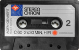 Compact Cassette AGFA Stereochrom 60 Type II Chrome 1972 Europe