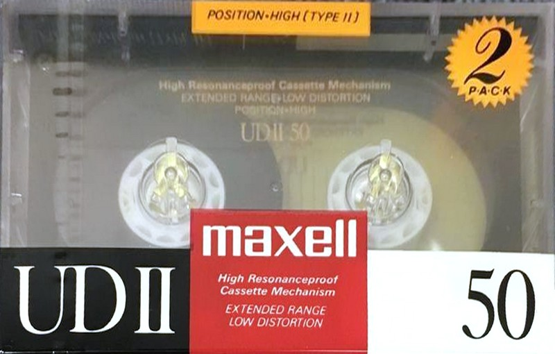 2 pack Maxell UDII / UD2 50 Type II Chrome 1988 Japan