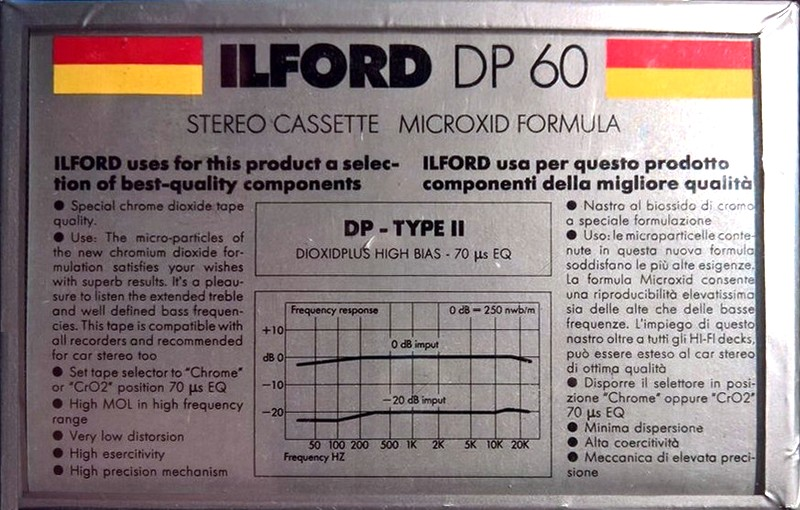 Compact Cassette:  Ilford - Dioxidplus 60