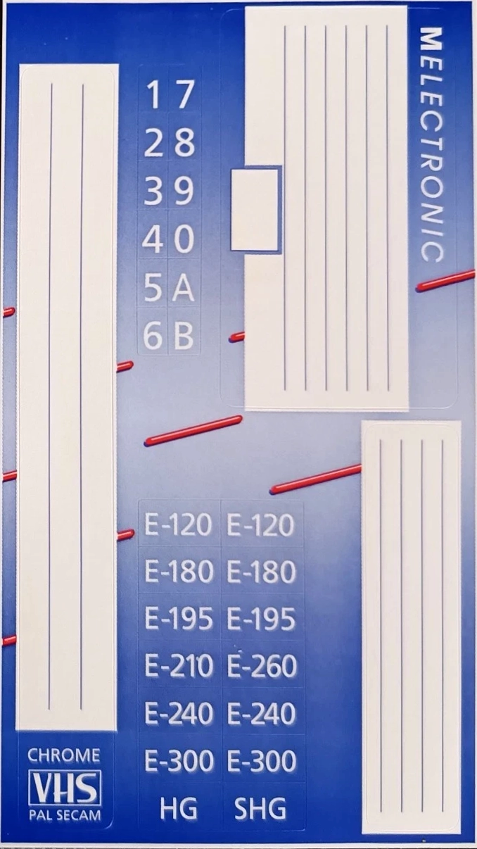 VHS, Video Home System Melectronic 195 Type II Chrome 1994 Switzerland