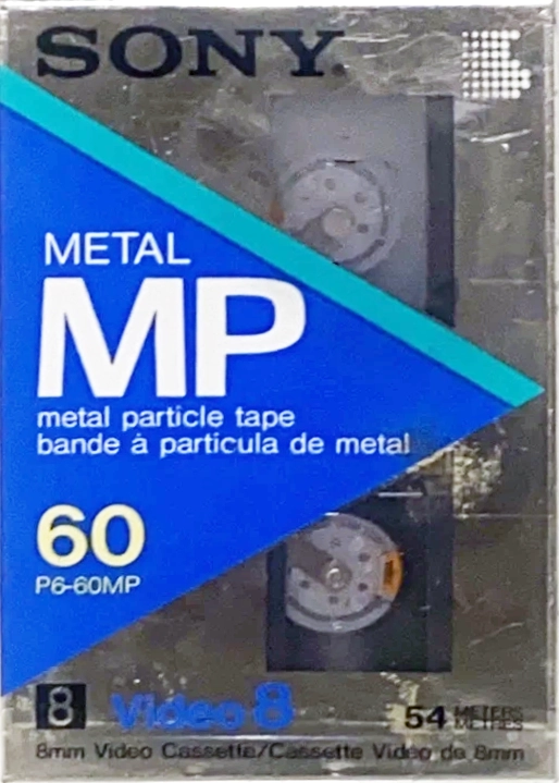 Video8, Hi8, Digital8 Sony MP 60 "P6-60MP" Type IV Metal 1986 North America