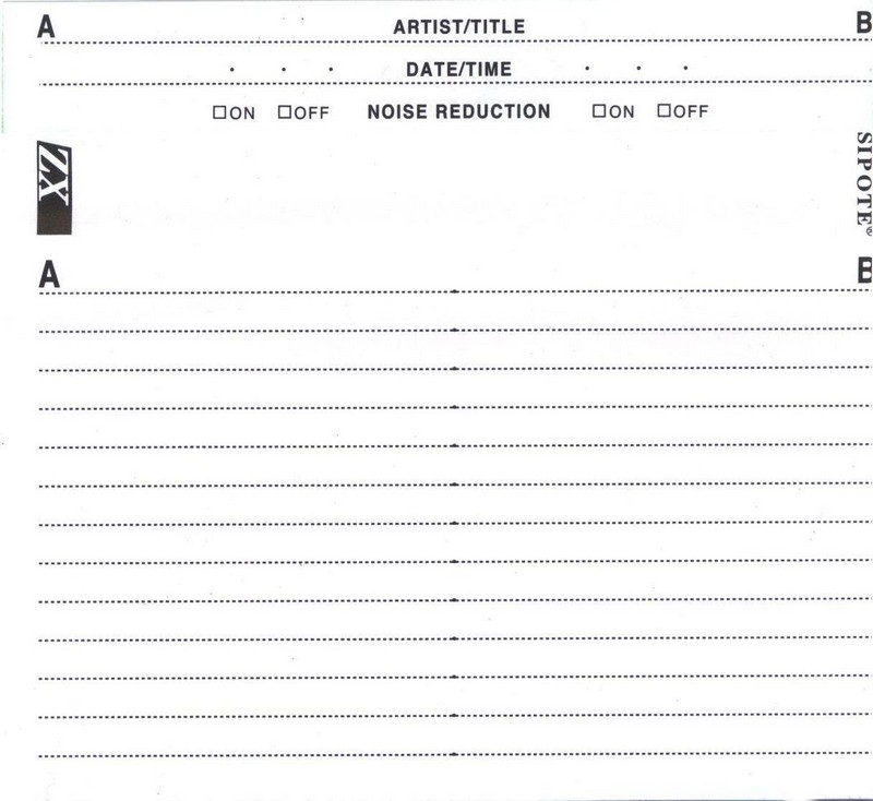 Compact Cassette Sipote ZX 90 Type I Normal 2000 East Europe
