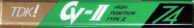 Compact Cassette TDK CV-II 74 "CV2-74" Type II Chrome 1990 Japan