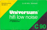 Compact Cassette Universum 90 Type I Normal 1974 Germany
