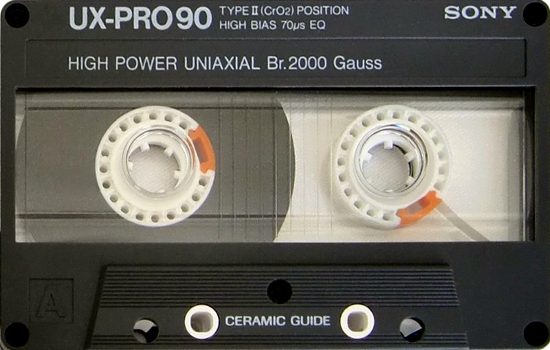 Compact Cassette Sony UX-Pro 90 Type II Chrome 1986 Europe