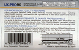 Compact Cassette Sony UX-Pro 90 Type II Chrome 1986 Europe