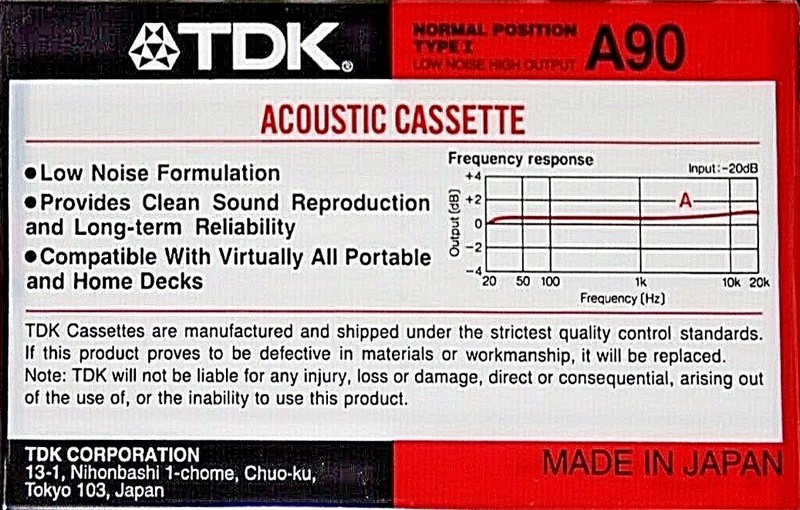 Compact Cassette: TDK  - A 90