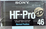 Compact Cassette Sony HF-Pro 46 "HF-PRO46A" Type I Normal 1988 Japan