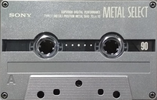 Compact Cassette Sony Metal-S 90 "Select" Type IV Metal 1990 North America