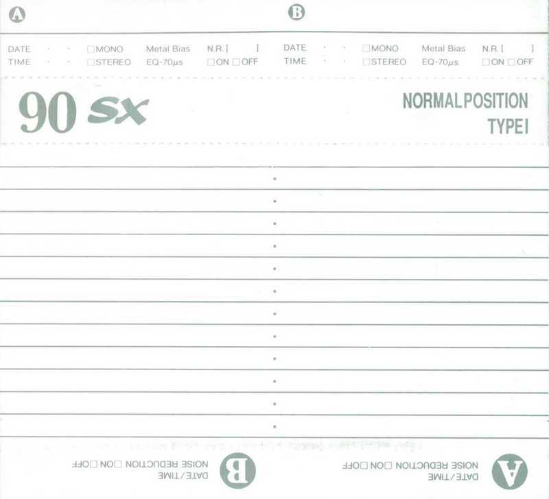 Compact Cassette RAKS SX 90 Type I Normal 1990 Europe