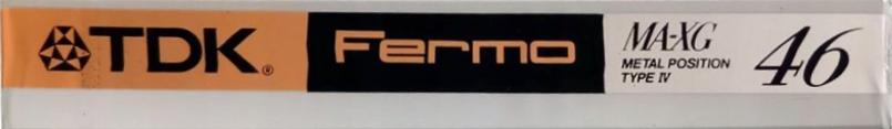 Compact Cassette TDK MA-XG 46 "MA-XG46F Fermo" Type IV Metal 1990 Japan