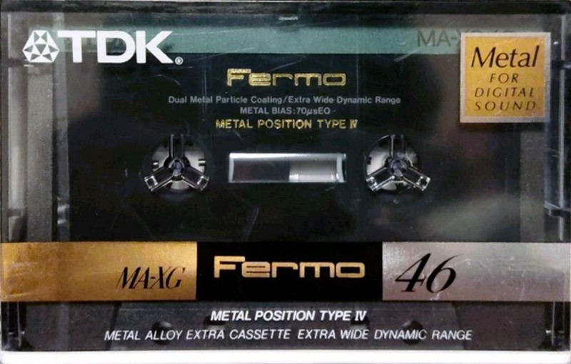 Compact Cassette TDK MA-XG 46 "MA-XG46F Fermo" Type IV Metal 1990 Japan