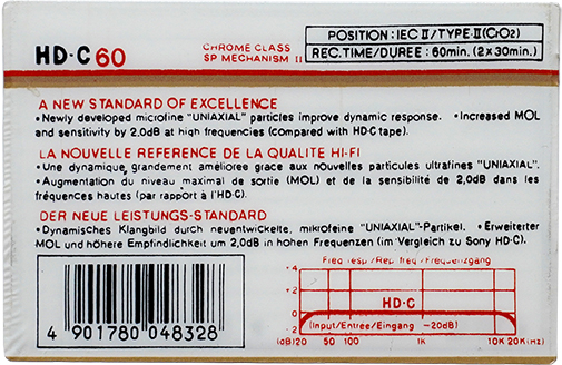 Compact Cassette JIN BEI 60 "HD-C" Type I Normal Europe