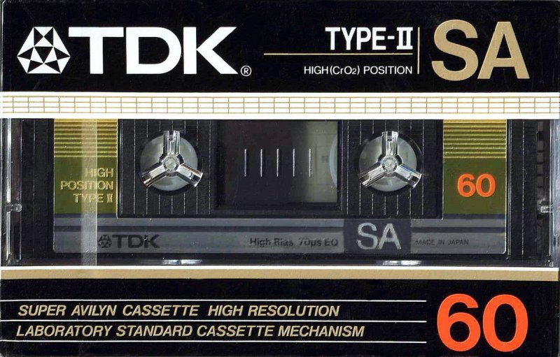 Compact Cassette TDK SA 60 Type II Chrome 1986 Australia, Europe