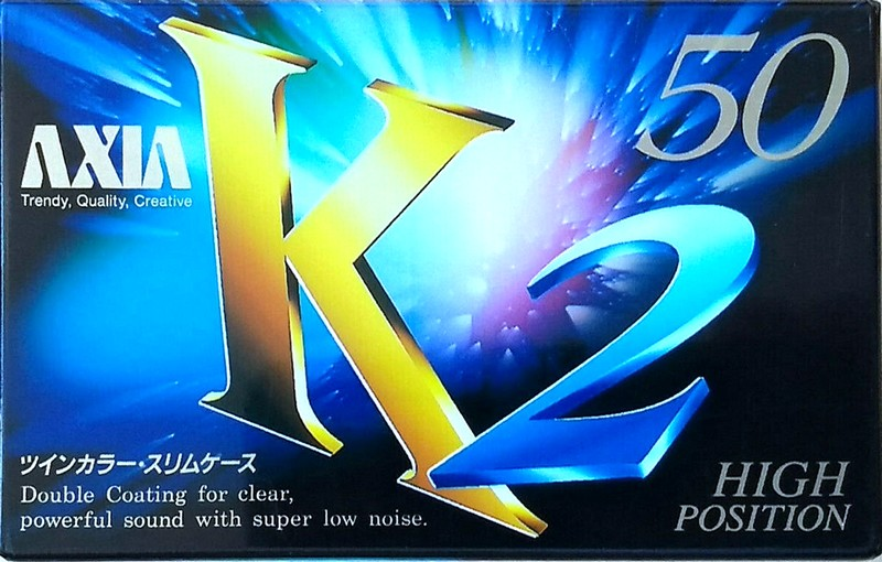 Compact Cassette AXIA K2 50 "K2B 50" Type II Chrome 1995 Japan