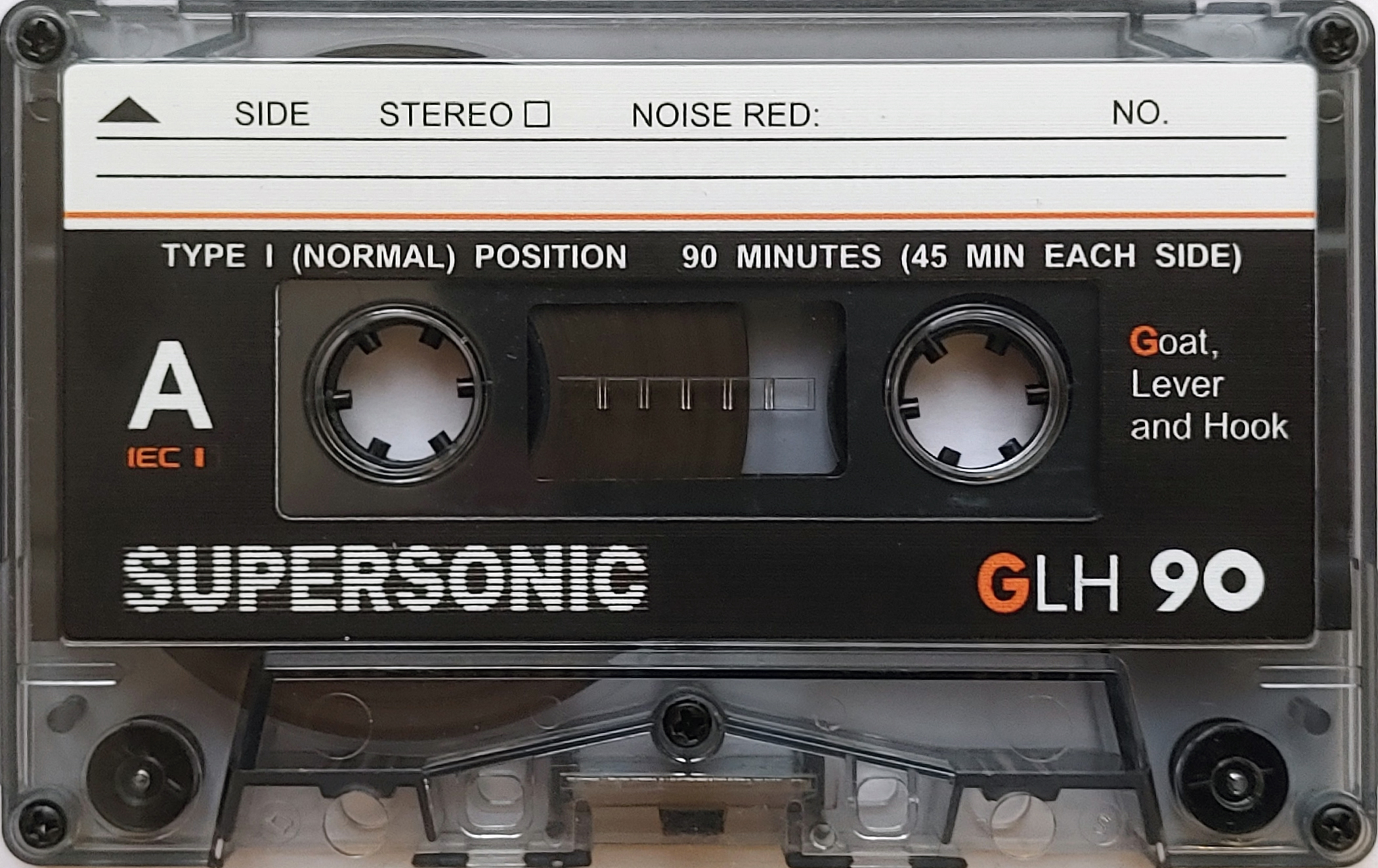 Compact Cassette CRUX Supersonic GLH 90 "Goat, Lever and Hook" Type I Normal 2026 Worldwide