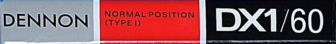 Compact Cassette Dennon DX1 60 "Dx1-60GE" Type I Normal North America