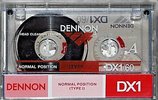 Compact Cassette Dennon DX1 60 "Dx1-60GE" Type I Normal North America
