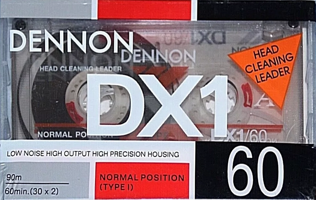 Compact Cassette Dennon DX1 60 "Dx1-60GE" Type I Normal North America
