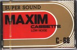 Compact Cassette Maxim 60 Type I Normal Unknown Country